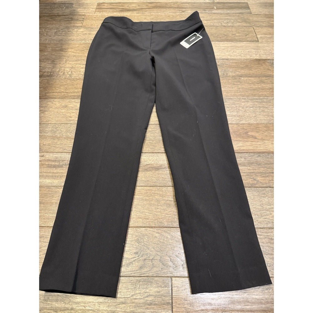 Nine West Dress Pants Women 6 Black The Skinny Stretch Straight Leg 10534614-169